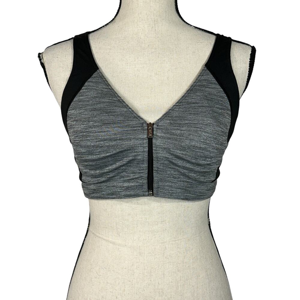 Victoria’s Secret VSX Sexy Sport Large Sports Bra Zip-Front Criss-Cross Keyhole